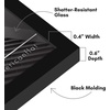image:imageAmericanflat 24x30 Poster Frame  Slim Molding  Black  Polished plexiglass front hangs vertical or horizontal sawtooth hangers included secure turntab backingBlack