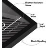 image:imageAmericanflat 24x30 Poster Frame  Slim Molding  Black  Polished plexiglass front hangs vertical or horizontal sawtooth hangers included secure turntab backingBlack