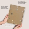image:imageAmericanflat 24x30 Poster Frame  Slim Molding  Black  Polished plexiglass front hangs vertical or horizontal sawtooth hangers included secure turntab backingNatural Oak