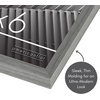 image:imageAmericanflat 24x30 Poster Frame  Slim Molding  Black  Polished plexiglass front hangs vertical or horizontal sawtooth hangers included secure turntab backingGrey