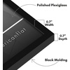 image:imageAmericanflat 24x30 Poster Frame  Slim Molding  Black  Polished plexiglass front hangs vertical or horizontal sawtooth hangers included secure turntab backingBlack