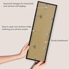 image:imageAmericanflat 24x30 Poster Frame  Slim Molding  Black  Polished plexiglass front hangs vertical or horizontal sawtooth hangers included secure turntab backingBlack