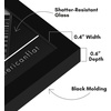 image:imageAmericanflat 24x30 Poster Frame  Slim Molding  Black  Polished plexiglass front hangs vertical or horizontal sawtooth hangers included secure turntab backingBlack
