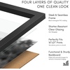 image:imageAmericanflat 24x30 Poster Frame  Slim Molding  Black  Polished plexiglass front hangs vertical or horizontal sawtooth hangers included secure turntab backingBlack
