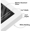 image:imageAmericanflat 24x30 Poster Frame  Slim Molding  Black  Polished plexiglass front hangs vertical or horizontal sawtooth hangers included secure turntab backingWhite