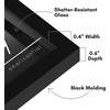 image:imageAmericanflat 24x30 Poster Frame  Slim Molding  Black  Polished plexiglass front hangs vertical or horizontal sawtooth hangers included secure turntab backingBlack