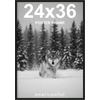 image:imageAmericanflat 24x30 Poster Frame  Slim Molding  Black  Polished plexiglass front hangs vertical or horizontal sawtooth hangers included secure turntab backingBlack