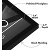 image:imageAmericanflat 24x30 Poster Frame  Slim Molding  Black  Polished plexiglass front hangs vertical or horizontal sawtooth hangers included secure turntab backingBlack