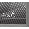image:imageAmericanflat 24x30 Poster Frame  Slim Molding  Black  Polished plexiglass front hangs vertical or horizontal sawtooth hangers included secure turntab backingGrey