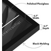 image:imageAmericanflat 24x30 Poster Frame  Slim Molding  Black  Polished plexiglass front hangs vertical or horizontal sawtooth hangers included secure turntab backingBlack