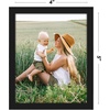 image:imageAmericanflat 24x30 Poster Frame  Slim Molding  Black  Polished plexiglass front hangs vertical or horizontal sawtooth hangers included secure turntab backingBlack