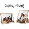 image:imageAmericanflat 24x30 Poster Frame  Slim Molding  Black  Polished plexiglass front hangs vertical or horizontal sawtooth hangers included secure turntab backingNatural Oak