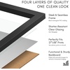 image:imageAmericanflat 24x30 Poster Frame  Slim Molding  Black  Polished plexiglass front hangs vertical or horizontal sawtooth hangers included secure turntab backingBlack