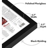 image:imageAmericanflat 24x30 Poster Frame  Slim Molding  Black  Polished plexiglass front hangs vertical or horizontal sawtooth hangers included secure turntab backingBlack
