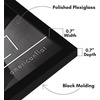 image:imageAmericanflat 24x30 Poster Frame  Slim Molding  Black  Polished plexiglass front hangs vertical or horizontal sawtooth hangers included secure turntab backingBlack