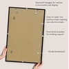 image:imageAmericanflat 24x30 Poster Frame  Slim Molding  Black  Polished plexiglass front hangs vertical or horizontal sawtooth hangers included secure turntab backingBlack