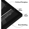 image:imageAmericanflat 24x30 Poster Frame  Slim Molding  Black  Polished plexiglass front hangs vertical or horizontal sawtooth hangers included secure turntab backingBlack