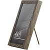 image:imageAmericanflat 24x30 Poster Frame  Slim Molding  Black  Polished plexiglass front hangs vertical or horizontal sawtooth hangers included secure turntab backingDistressed Brown