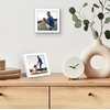 image:imageAmericanflat 24x30 Poster Frame  Slim Molding  Black  Polished plexiglass front hangs vertical or horizontal sawtooth hangers included secure turntab backingWhite