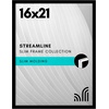 image:imageAmericanflat 24x30 Poster Frame  Slim Molding  Black  Polished plexiglass front hangs vertical or horizontal sawtooth hangers included secure turntab backingBlack