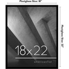 image:imageAmericanflat 24x30 Poster Frame  Slim Molding  Black  Polished plexiglass front hangs vertical or horizontal sawtooth hangers included secure turntab backingBlack