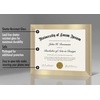 image:imageAmericanflat 85x11 Diploma Frame with ShatterResistant Glass  Document Frames with Engineered Wood  Legacy Collection  Certificate Frame for Tabletop and Wall Display  Walnut  Shatterresistant glass wall or tabletop display with included easel sawtooth hangers includedGold