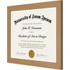 image:imageAmericanflat 85x11 Diploma Frame with ShatterResistant Glass  Document Frames with Engineered Wood  Legacy Collection  Certificate Frame for Tabletop and Wall Display  Walnut  Shatterresistant glass wall or tabletop display with included easel sawtooth hangers includedDark Oak