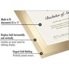 image:imageAmericanflat 85x11 Diploma Frame with ShatterResistant Glass  Document Frames with Engineered Wood  Legacy Collection  Certificate Frame for Tabletop and Wall Display  Walnut  Shatterresistant glass wall or tabletop display with included easel sawtooth hangers includedGold
