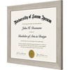 image:imageAmericanflat 85x11 Diploma Frame with ShatterResistant Glass  Document Frames with Engineered Wood  Legacy Collection  Certificate Frame for Tabletop and Wall Display  Walnut  Shatterresistant glass wall or tabletop display with included easel sawtooth hangers includedDriftwood