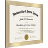image:imageAmericanflat 85x11 Diploma Frame with ShatterResistant Glass  Document Frames with Engineered Wood  Legacy Collection  Certificate Frame for Tabletop and Wall Display  Walnut  Shatterresistant glass wall or tabletop display with included easel sawtooth hangers includedGold