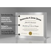 image:imageAmericanflat 85x11 Diploma Frame with ShatterResistant Glass  Document Frames with Engineered Wood  Legacy Collection  Certificate Frame for Tabletop and Wall Display  Walnut  Shatterresistant glass wall or tabletop display with included easel sawtooth hangers includedSilver