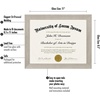 image:imageAmericanflat 85x11 Diploma Frame with ShatterResistant Glass  Document Frames with Engineered Wood  Legacy Collection  Certificate Frame for Tabletop and Wall Display  Walnut  Shatterresistant glass wall or tabletop display with included easel sawtooth hangers includedDriftwood