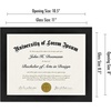image:imageAmericanflat 85x11 Diploma Frame with ShatterResistant Glass  Document Frames with Engineered Wood  Legacy Collection  Certificate Frame for Tabletop and Wall Display  Walnut  Shatterresistant glass wall or tabletop display with included easel sawtooth hangers includedBlack