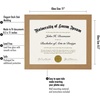 image:imageAmericanflat 85x11 Diploma Frame with ShatterResistant Glass  Document Frames with Engineered Wood  Legacy Collection  Certificate Frame for Tabletop and Wall Display  Walnut  Shatterresistant glass wall or tabletop display with included easel sawtooth hangers includedDark Oak
