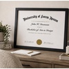 image:imageAmericanflat 85x11 Diploma Frame with ShatterResistant Glass  Document Frames with Engineered Wood  Legacy Collection  Certificate Frame for Tabletop and Wall Display  Walnut  Shatterresistant glass wall or tabletop display with included easel sawtooth hangers includedBlack