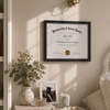 image:imageAmericanflat 85x11 Diploma Frame with ShatterResistant Glass  Document Frames with Engineered Wood  Legacy Collection  Certificate Frame for Tabletop and Wall Display  Walnut  Shatterresistant glass wall or tabletop display with included easel sawtooth hangers includedBlack