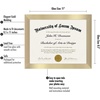 image:imageAmericanflat 85x11 Diploma Frame with ShatterResistant Glass  Document Frames with Engineered Wood  Legacy Collection  Certificate Frame for Tabletop and Wall Display  Walnut  Shatterresistant glass wall or tabletop display with included easel sawtooth hangers includedGold