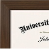 image:imageAmericanflat 85x11 Diploma Frame with ShatterResistant Glass  Document Frames with Engineered Wood  Legacy Collection  Certificate Frame for Tabletop and Wall Display  Walnut  Shatterresistant glass wall or tabletop display with included easel sawtooth hangers includedWalnut