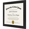 image:imageAmericanflat 85x11 Diploma Frame with ShatterResistant Glass  Document Frames with Engineered Wood  Legacy Collection  Certificate Frame for Tabletop and Wall Display  Walnut  Shatterresistant glass wall or tabletop display with included easel sawtooth hangers includedBlack