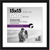 image:imageAmericanflat 9x12 Picture Frame with ShatterResistant Glass  Use as 6x8 Frame with Mat or Display 9x12 Photo Without Mat  Signature Collection  Picture Frames for Tabletop and Wall Display  Black  Shatterresistant glass wall or tabletop display with included easel sawtooth hangers included use with or without matBlack