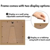 image:imageAmericanflat 9x12 Picture Frame with ShatterResistant Glass  Use as 6x8 Frame with Mat or Display 9x12 Photo Without Mat  Signature Collection  Picture Frames for Tabletop and Wall Display  Black  Shatterresistant glass wall or tabletop display with included easel sawtooth hangers included use with or without matDark Oak