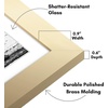 image:imageAmericanflat 9x12 Picture Frame with ShatterResistant Glass  Use as 6x8 Frame with Mat or Display 9x12 Photo Without Mat  Signature Collection  Picture Frames for Tabletop and Wall Display  Black  Shatterresistant glass wall or tabletop display with included easel sawtooth hangers included use with or without matGold