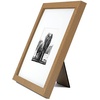 image:imageAmericanflat 9x12 Picture Frame with ShatterResistant Glass  Use as 6x8 Frame with Mat or Display 9x12 Photo Without Mat  Signature Collection  Picture Frames for Tabletop and Wall Display  Black  Shatterresistant glass wall or tabletop display with included easel sawtooth hangers included use with or without matDark Oak