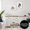 image:imageAmericanflat 9x12 Picture Frame with ShatterResistant Glass  Use as 6x8 Frame with Mat or Display 9x12 Photo Without Mat  Signature Collection  Picture Frames for Tabletop and Wall Display  Black  Shatterresistant glass wall or tabletop display with included easel sawtooth hangers included use with or without matWhite