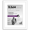 image:imageAmericanflat 9x12 Picture Frame with ShatterResistant Glass  Use as 6x8 Frame with Mat or Display 9x12 Photo Without Mat  Signature Collection  Picture Frames for Tabletop and Wall Display  Black  Shatterresistant glass wall or tabletop display with included easel sawtooth hangers included use with or without matWhite
