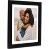image:imageAmericanflat 9x12 Picture Frame with ShatterResistant Glass  Use as 6x8 Frame with Mat or Display 9x12 Photo Without Mat  Signature Collection  Picture Frames for Tabletop and Wall Display  Black  Shatterresistant glass wall or tabletop display with included easel sawtooth hangers included use with or without matBlack