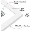 image:imageAmericanflat 9x12 Picture Frame with ShatterResistant Glass  Use as 6x8 Frame with Mat or Display 9x12 Photo Without Mat  Signature Collection  Picture Frames for Tabletop and Wall Display  Black  Shatterresistant glass wall or tabletop display with included easel sawtooth hangers included use with or without matWhite
