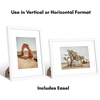 image:imageAmericanflat 9x12 Picture Frame with ShatterResistant Glass  Use as 6x8 Frame with Mat or Display 9x12 Photo Without Mat  Signature Collection  Picture Frames for Tabletop and Wall Display  Black  Shatterresistant glass wall or tabletop display with included easel sawtooth hangers included use with or without matWhite
