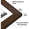image:imageAmericanflat 9x12 Picture Frame with ShatterResistant Glass  Use as 6x8 Frame with Mat or Display 9x12 Photo Without Mat  Signature Collection  Picture Frames for Tabletop and Wall Display  Black  Shatterresistant glass wall or tabletop display with included easel sawtooth hangers included use with or without matWalnut