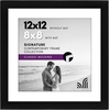 image:imageAmericanflat 9x12 Picture Frame with ShatterResistant Glass  Use as 6x8 Frame with Mat or Display 9x12 Photo Without Mat  Signature Collection  Picture Frames for Tabletop and Wall Display  Black  Shatterresistant glass wall or tabletop display with included easel sawtooth hangers included use with or without matBlack